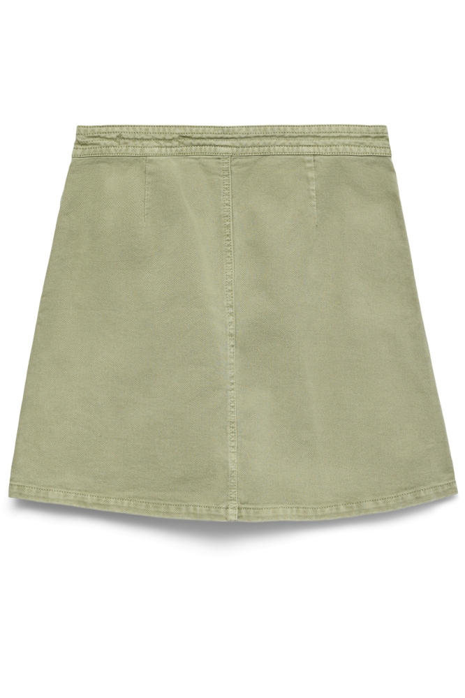 VMLIZA MR SHORT DENIM WRAP SKIRT GA 10332535 Laurel Wreath/WASHED